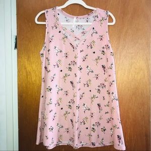 Floral Criss-Cross Tank